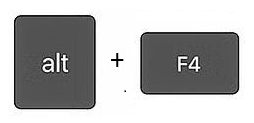Alt + F4 shortcut: Close the current app